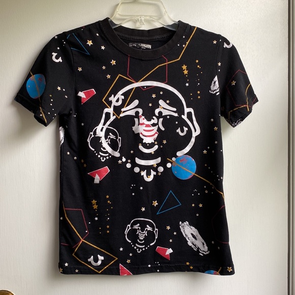 True Religion Galaxy Tee T Shirt Unisex Women size Small Girl’s size Large 14 - Picture 2 of 9